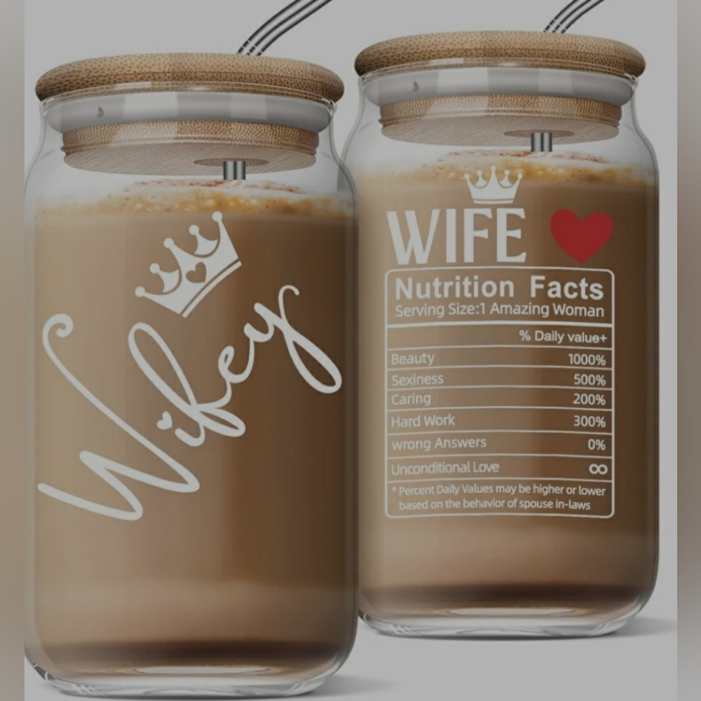 16 Oz Wifey Glass Jar with Lid Gift
Mother’s Day Gift